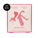 PÜR x butter LONDON Blush Crush (Berry) kit packaging with price tag on a white background