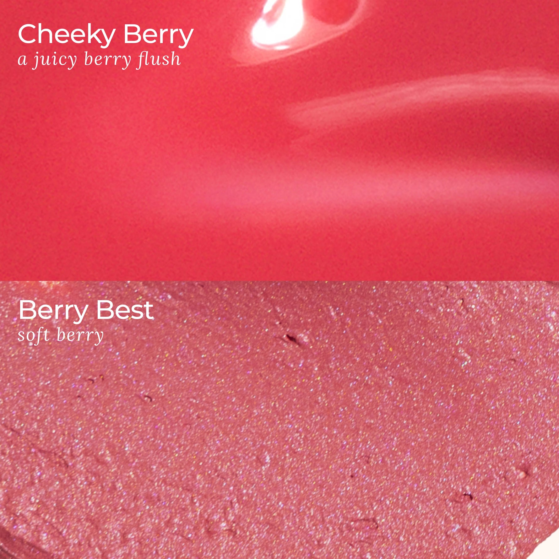 PÜR x butter LONDON Blush Crush - Cheeky Berry Nail Blush and Berry Best Silky Tint swatches