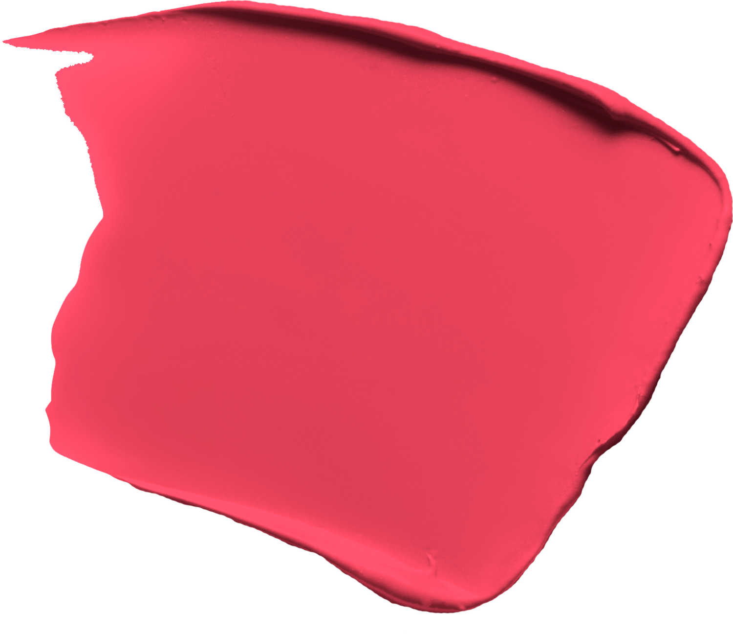 Bright pink lipstick smear on a pink background representing Macbeth Moisture Matte Lips