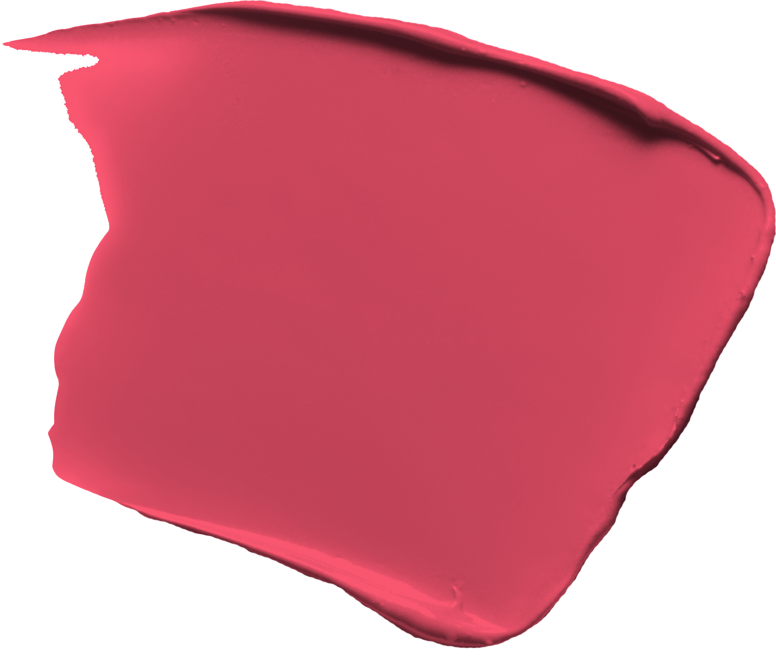 Bright pink lipstick smear on a pink background representing Macbeth Moisture Matte Lips