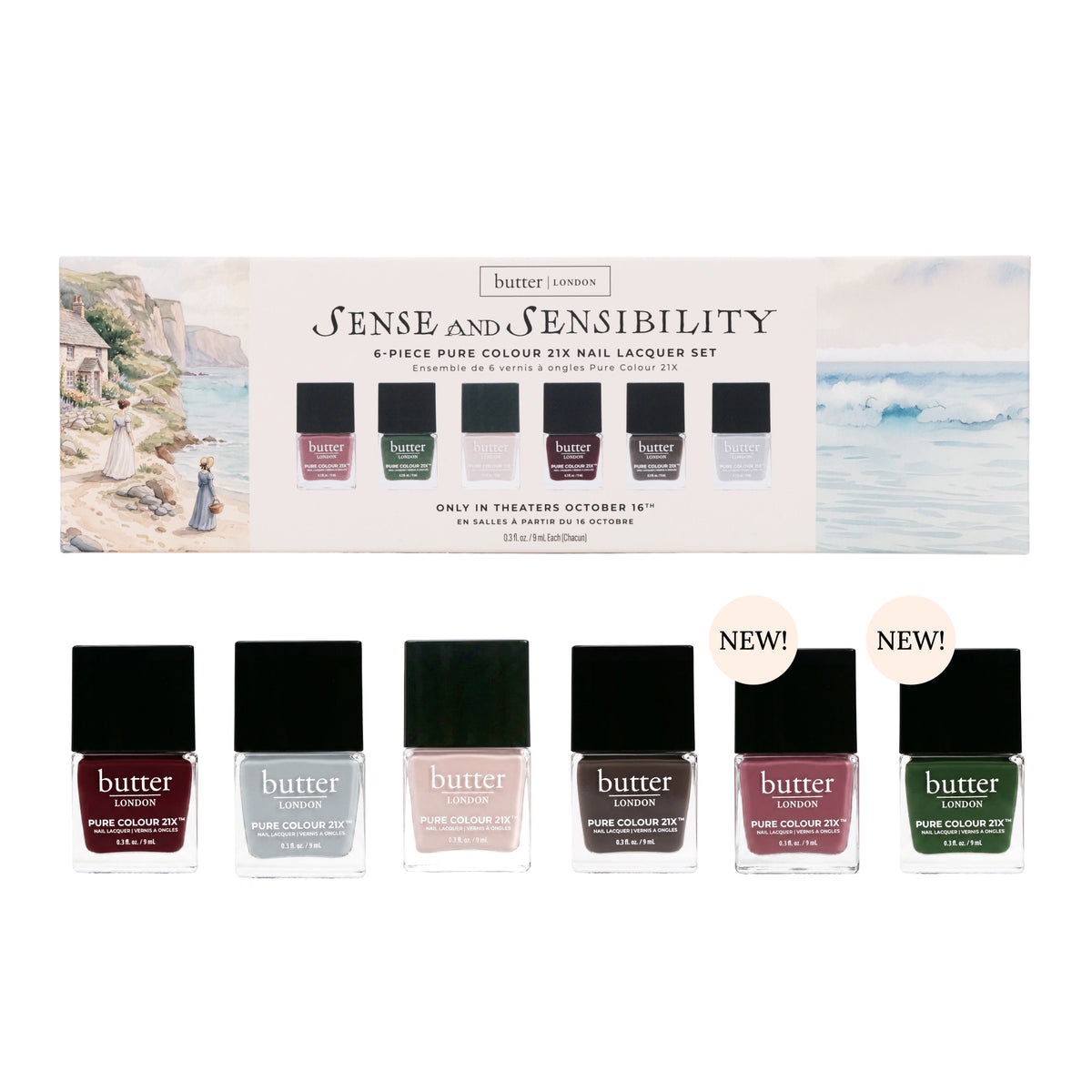 Sense and Sensibility x butter LONDON 6-Piece Nail Lacquer Set