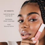 Glossy Lip Tint Key Benefits: Hybrid Lip gloss/oil - buildable - High shine