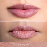 Rosy pink lips with a glossy finish wearing Silky Pout Creamy Lip Chubby