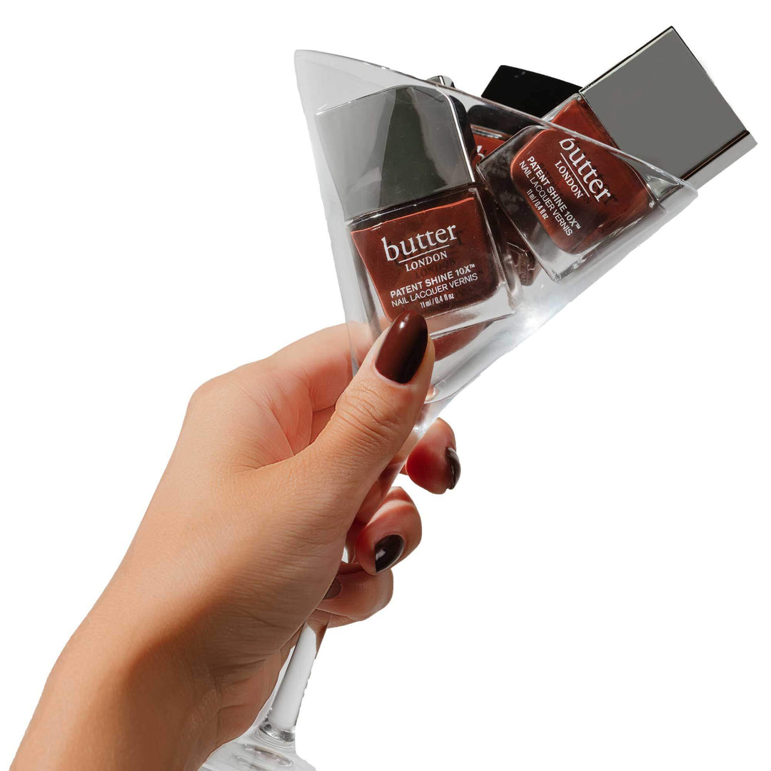 Mini Boozy Chocolate Patent Shine 10X Nail Lacquer - butterlondon-shop